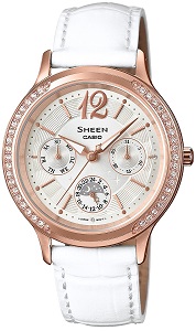 CASIO Watch SHEEN Swarovski Crystal Bezel SHE-3030GLJ-7AJF Women's